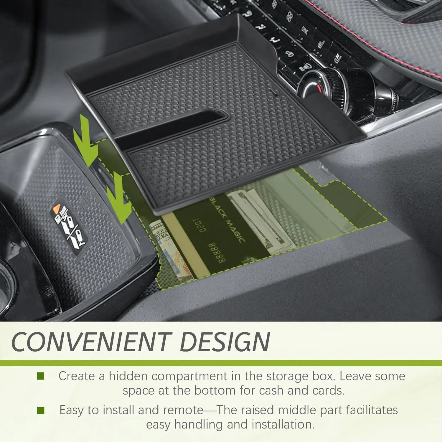 

Tucknbox Center Console Organizer For 2025 2026 Chevy Equinox Interior Accessories Gear Shifter Insert Tray Armrest Storage Box