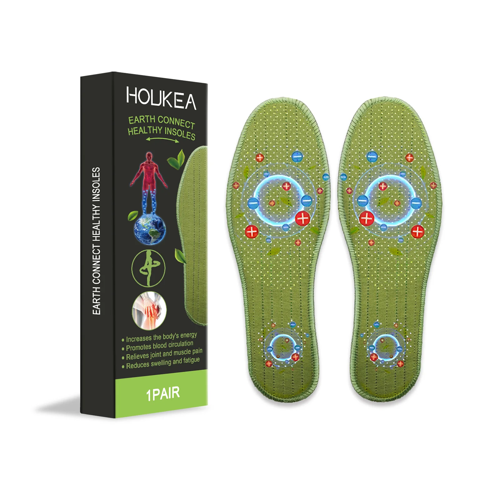 Soft Elastic Comfort Foot Insoles Shock Absorption Inserts for Running & Outdoor Sports