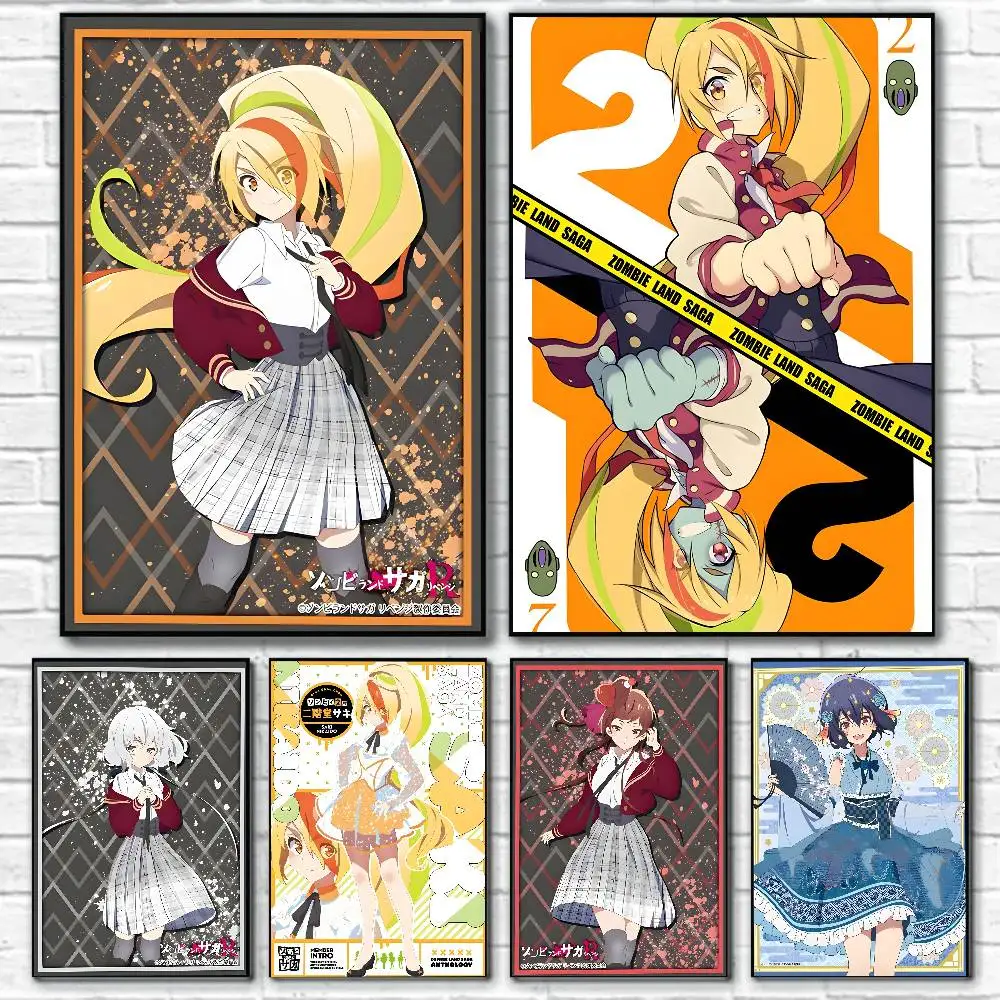 Póster de dibujos animados y animación de Zombieland Saga, pintura en lienzo con impresiones, regalo de decoración para el hogar, dormitorio y sala de estar