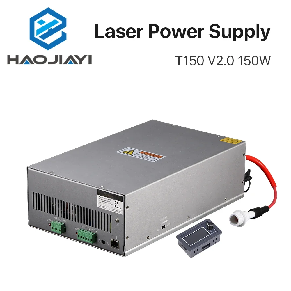 New 150W Co2 Laser Power Supply T150 V2.0 110V/220V With LED Current Meter for Co2 Engraving & Cutting Machine