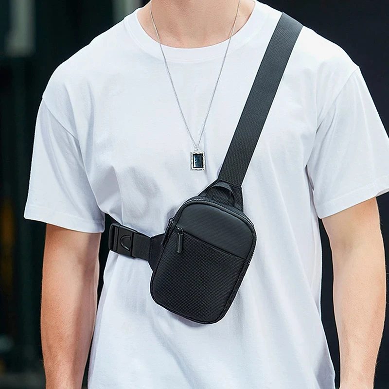 

Mini Chest Bag for Men Women Casual Sling Shoulder Crossbody Pack Nylon Waterproof for Outdoor Running Cycling Travel Phone Bags