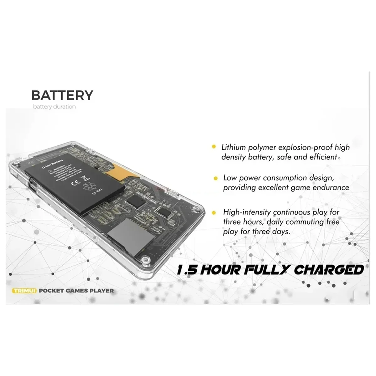 SLQZT Modello S Macchina da gioco portatile Schermo Ips da 2 pollici Mini macchina per carte portatile nostalgica estremamente compatta (Argento)