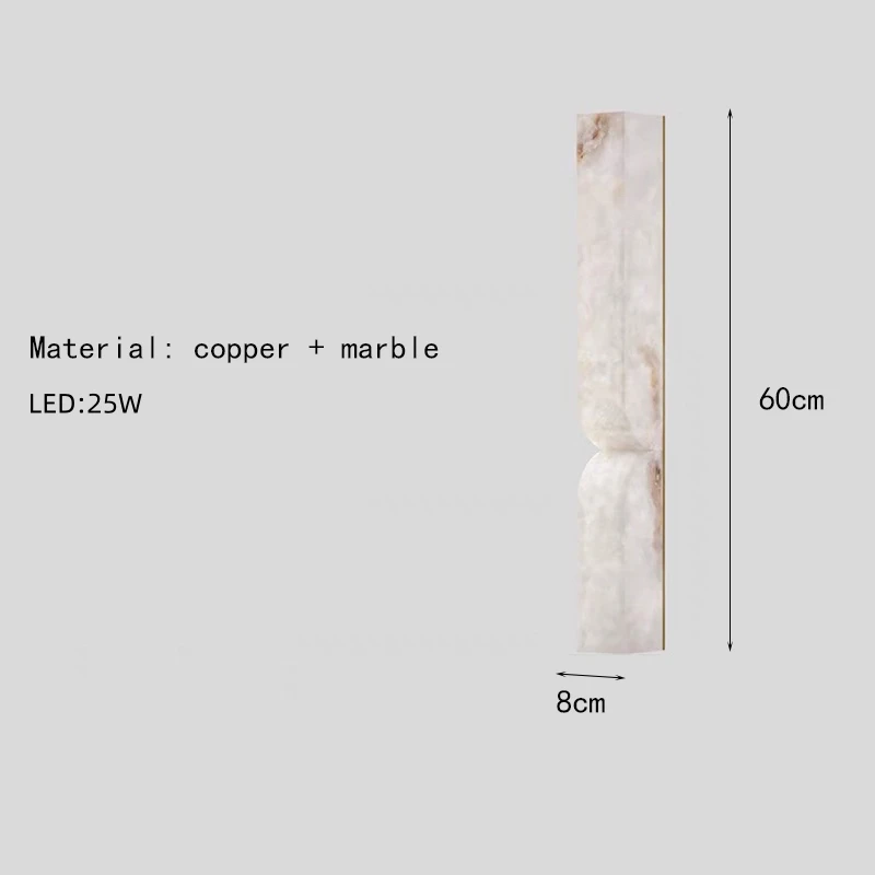 Art Deco Design Wandlamp Natuurlijk Marmer LED Woonkamer Slaapkamer Gangpad Restaurant Verlichtingsarmaturen - afbeelding 1