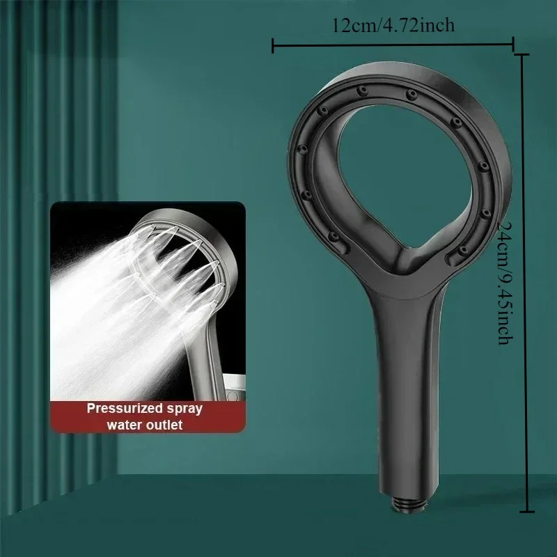 

Bathroom Spray Shower Head Pressurized Handheld Shower Big Panel Booster Mixer Bathroom Shower Faucet Accessories Bath Tool