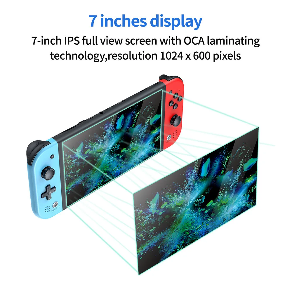 Linux System 20000 GamesVideo Game GunConsole 7 Inch Screen Supports TV Doubles Portable Retro Handheld Game Console for Ps1