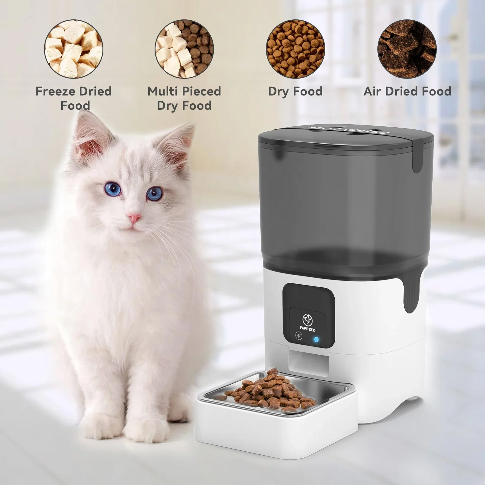 Papifeed the best selling wholesale cats food feeder dog smart automatic pet feeder