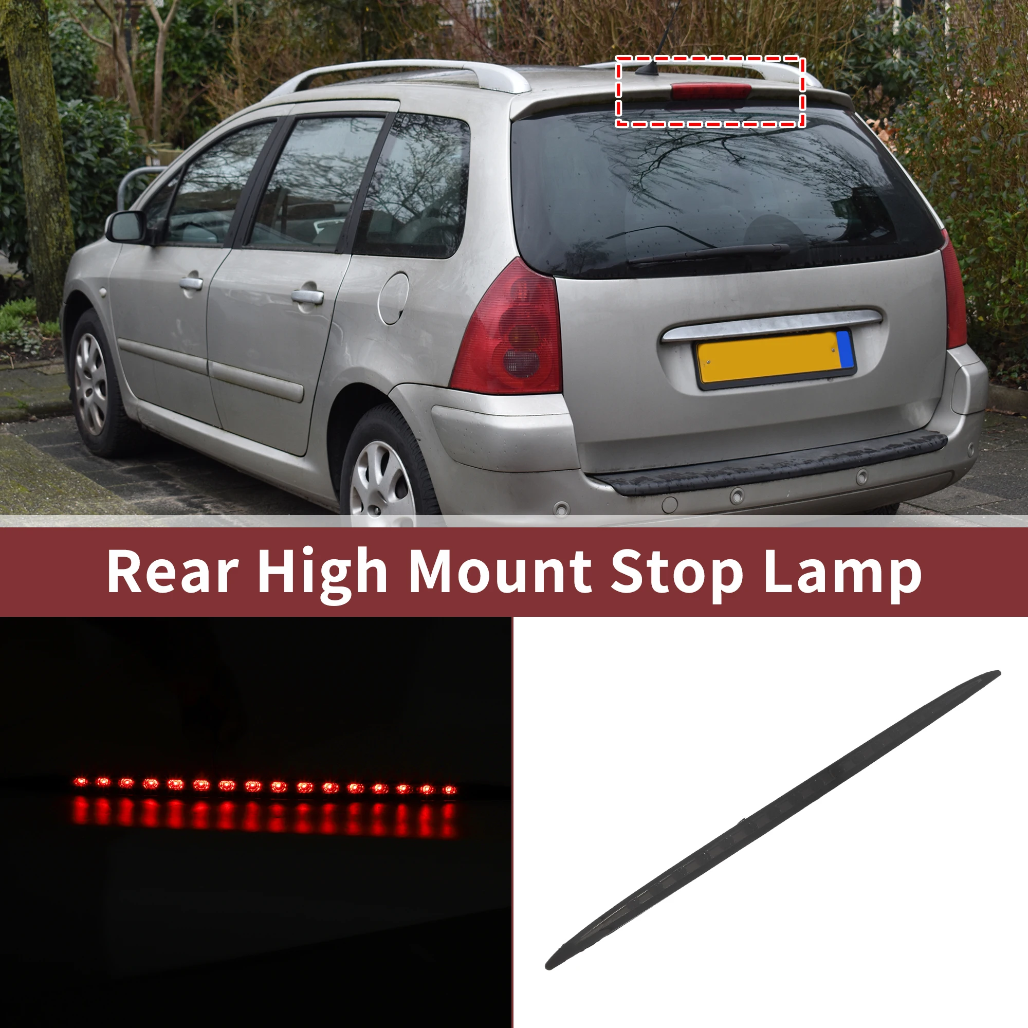 

Светодиодный третий стоп-сигнал UXCELL для BMW E63 E64 6-й серии 2004-2007 No 63256911909 Черный, 3-й, высокий стоп-сигнал, задний центр ABS