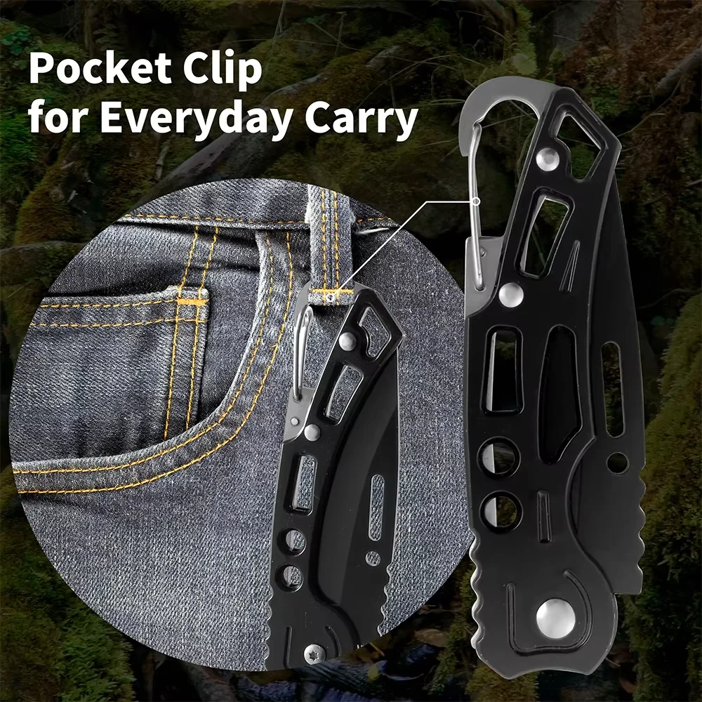 Portable Folding Knife Stainless Steel Survival Hunting Camping Fishing Climbing Knife Camping Outdoor Tools To Send Ropes image 5