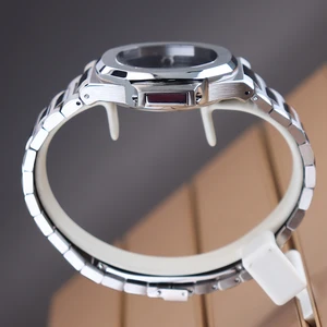 40 -mm -Gehäuse Fall Armband Teile Glaskristall Saphir für modifizierte Nautilus Seiko NH34 NH35 NH36 DWaterfestes wasserdicht 316 Stahl 6 Hauptverkaufsglas Saphir für Seiko - №4