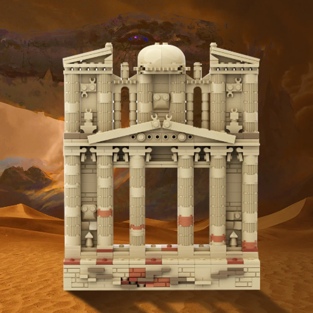 Al Khazneh Moc Building Blocks Petra Jordan And The Last Crusade In Frame DIY Model The Treasury Bricks Toy Sets Kids Adult Gift
