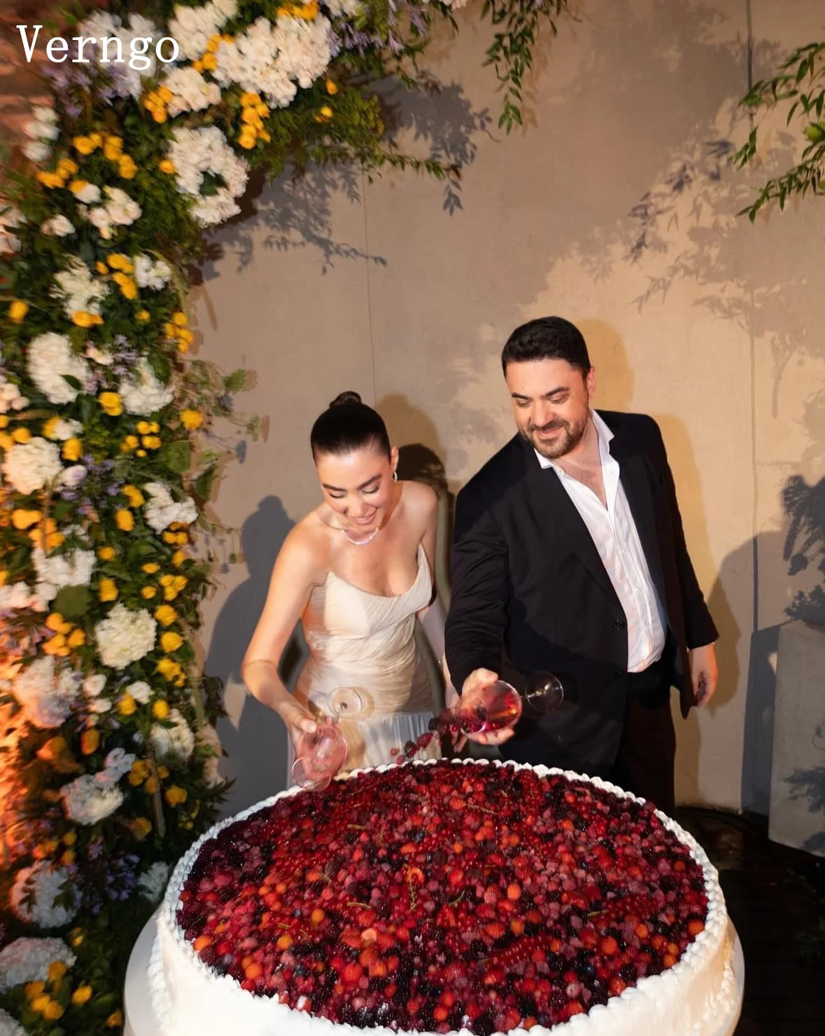 Verngo Lvory Szyfonowa Suknia Wieczorowa Bez Ramiączek Plisowana Linia A Suknie Balowe Eleganckie Damskie Suknie Balowe Szyte na Miarę