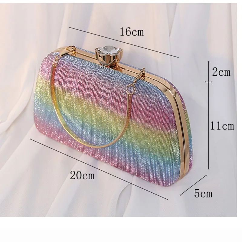 2023 Women's Clutches Evening Bags Small Party Wedding Handbags Elegant ladied Purse Female gold silver black bag B556