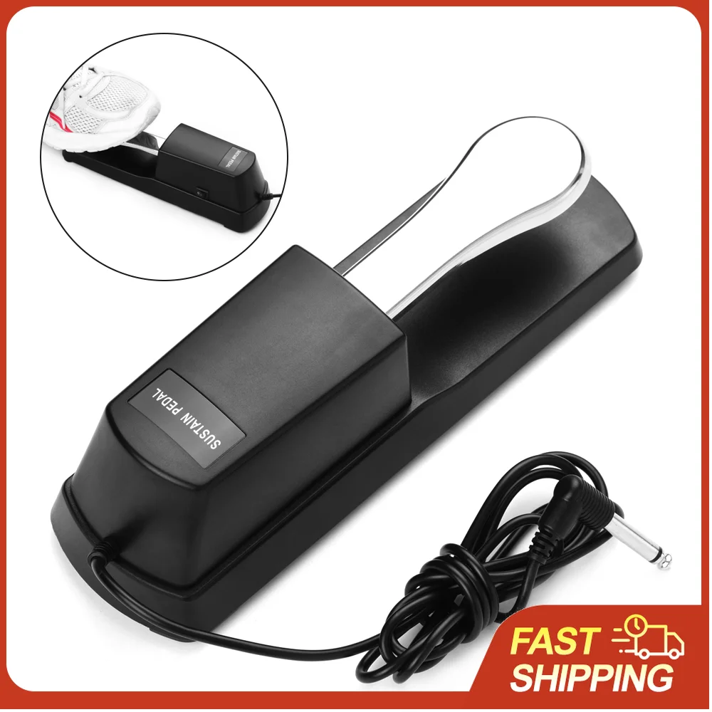 2024 Piano Sustain Pedal Keyboard Damper Pedal 6.35mm Plug Compatible with Casio Yamaha Roland Electronic Organ
