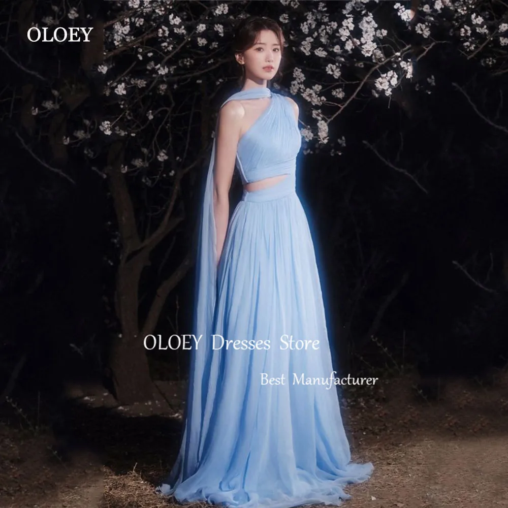 

OLOEY Fairy One-Shoulder Korea Wedding Dress Photoshoot With Long Shawl Floor-Length Evening Gown Dress Vestidos De Noche 2024