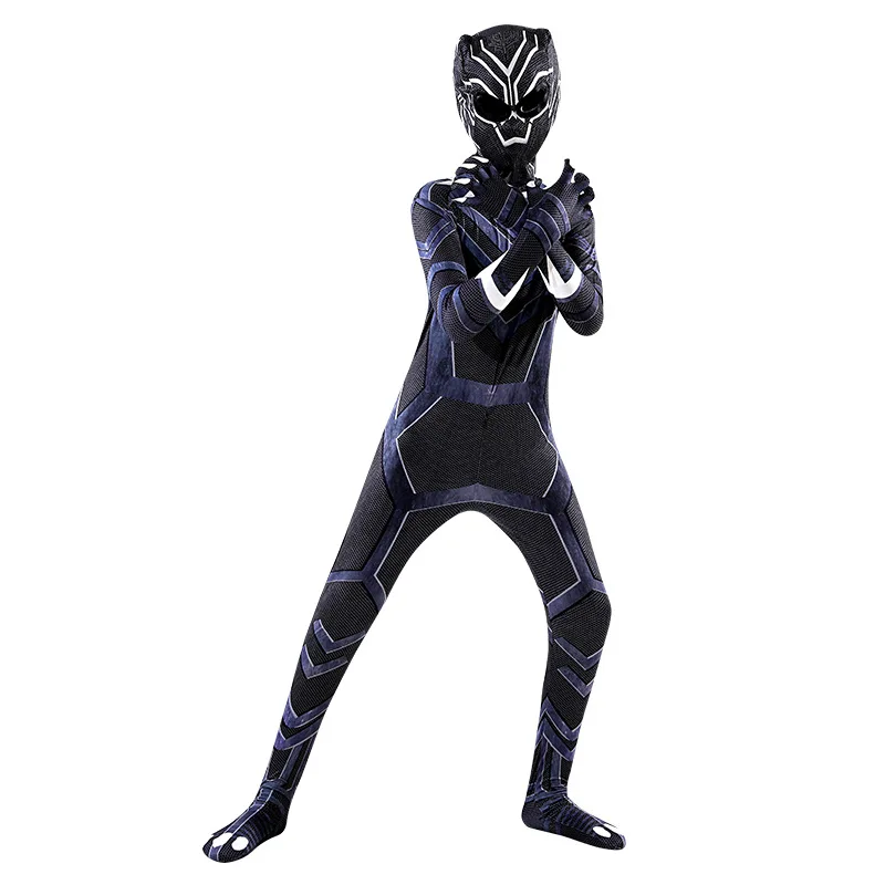 Superhero Black Panther Cosplay Costume for Adult Bodysuit Super Hero Zentai Suit Carnival Party Costumes Jumpsuit Set