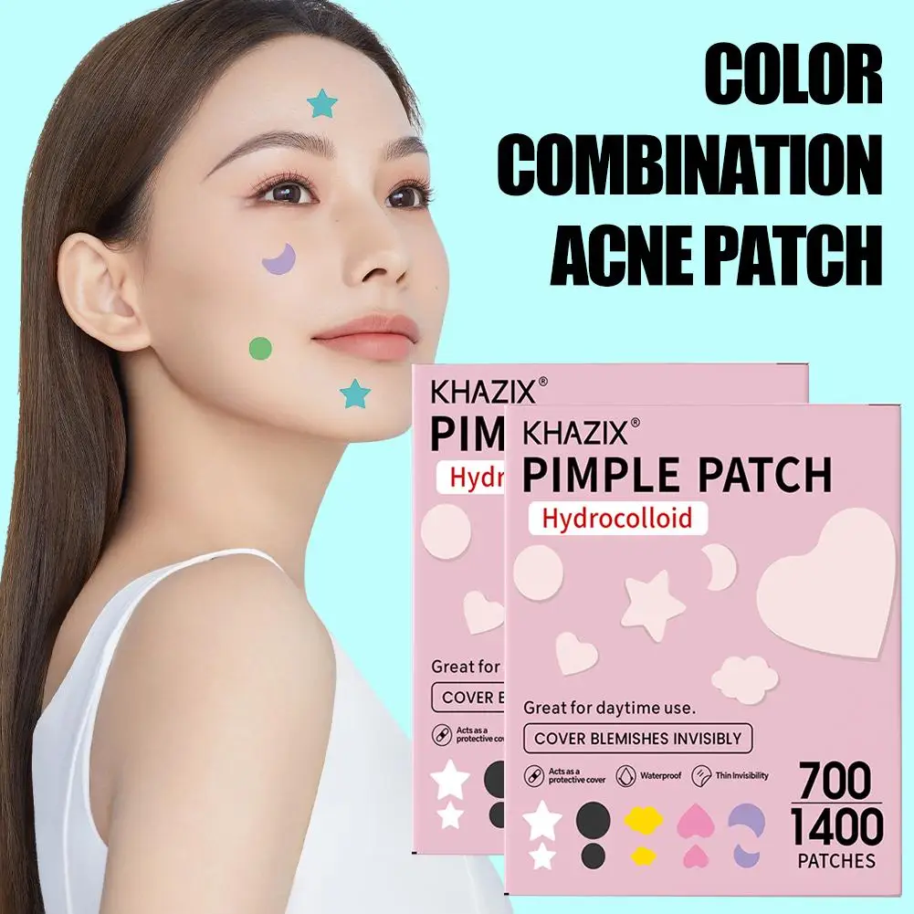 700/1400PCS 하이드로 콜로이드 스타 여드름 패치 블랙 헤드 및 폐쇄성 코메돈 가볍고 비 자극적인 휴대용 미용 도구
