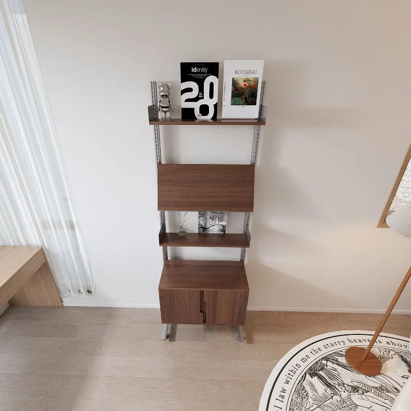 Retro non-punching rack, double-sided partition frame, small apartment against the wall, vertical multi-functional display