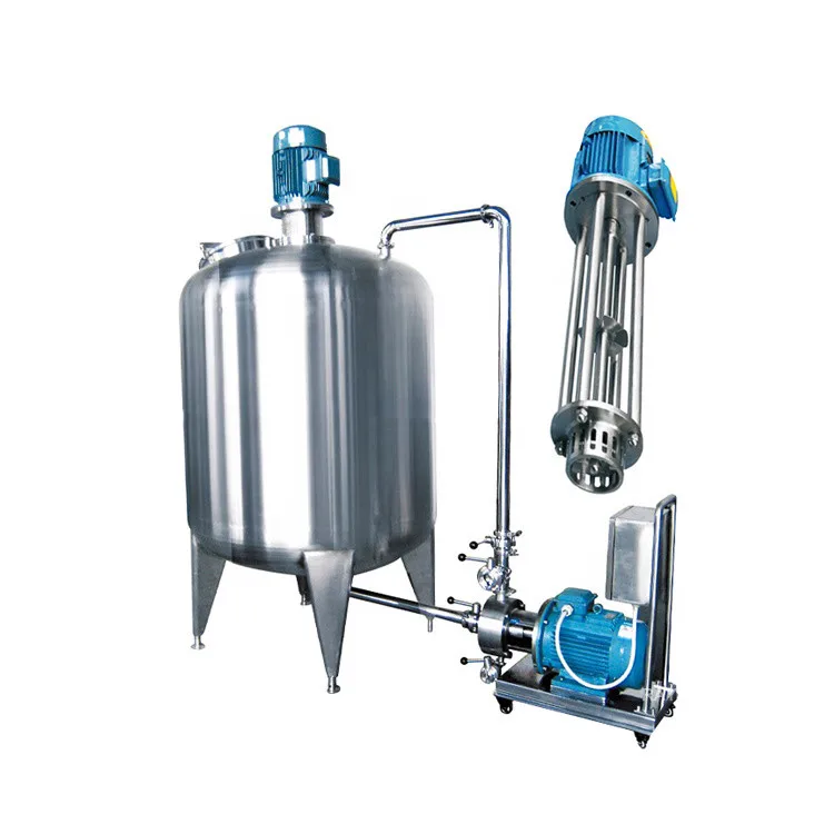 Manufacturer Solid Liquid Cosmetic Mixer Homogenizer Mixer Emulsifier High Shear Mixer With Tank