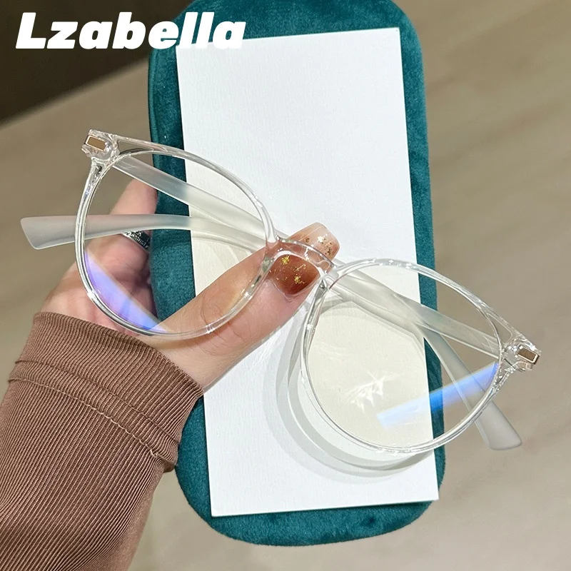 

Fashion Round Anti Blue Light Glasses Frame Women TR90 Urltra light Optical Prescription Eyewear Men Myopia Eyeglasses 11151
