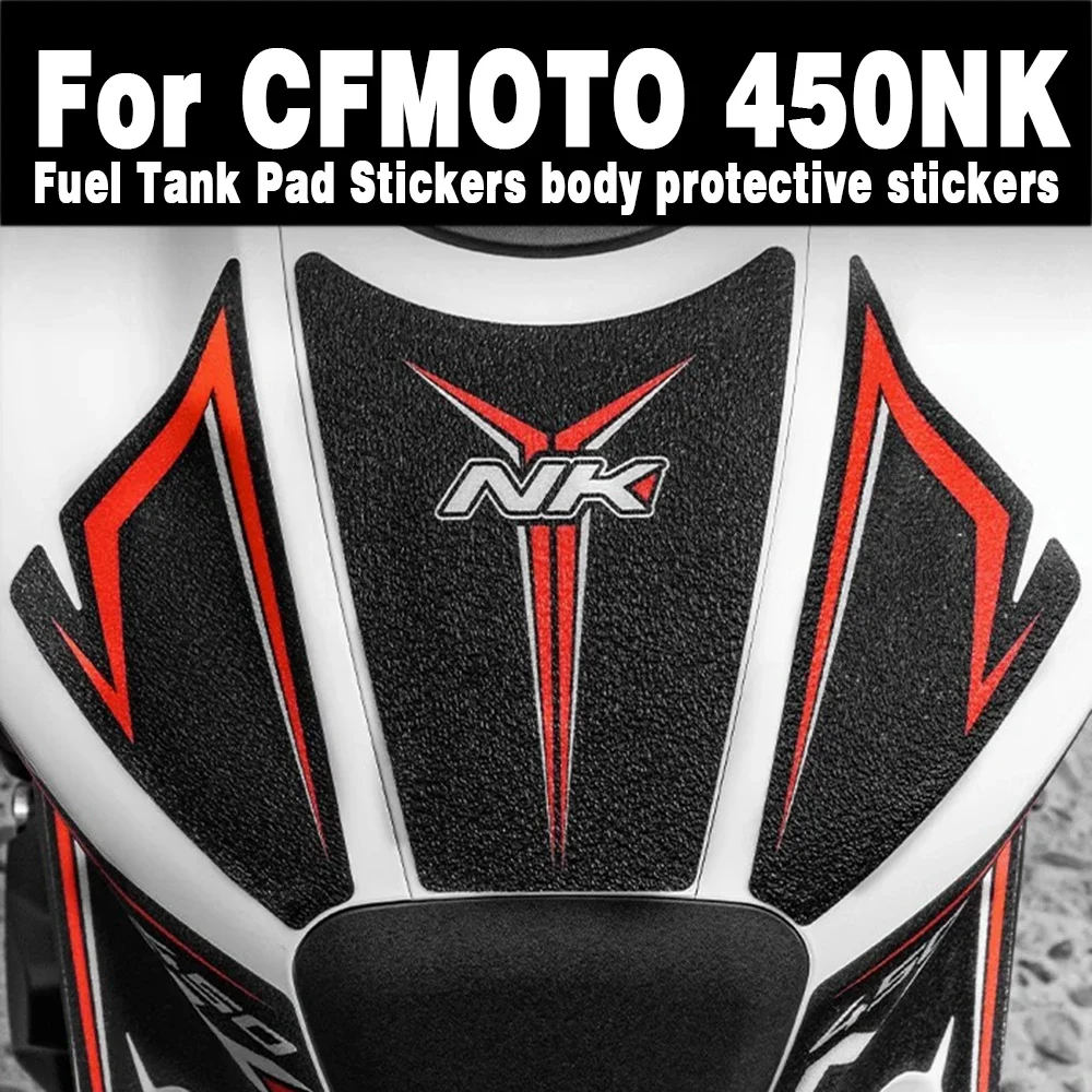 ل CFMOTO 450NK NK 450 2023 خزان للدراجة البخارية وسادة واقية ملصق مضاد للمياه خزان الغاز وسادة تثبيت الجانب مائي