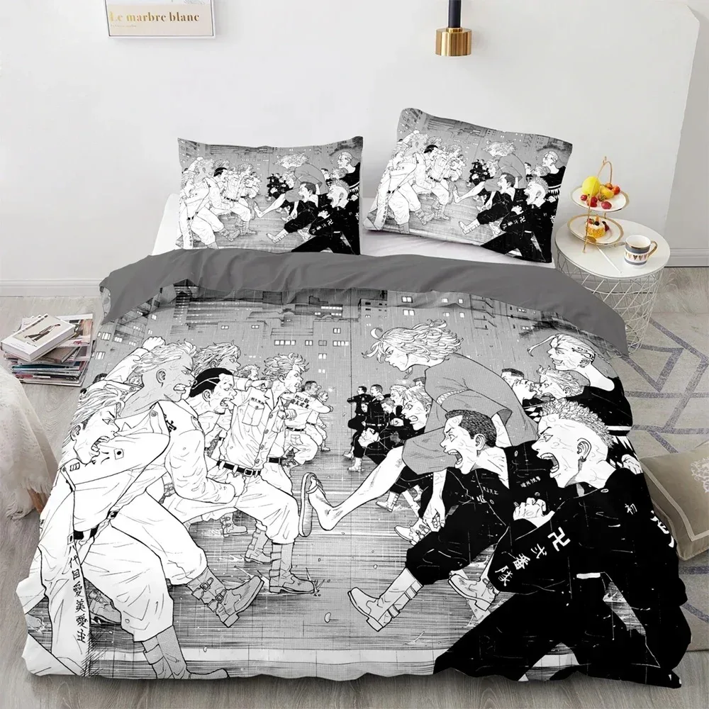 

Tokyo Avengers Anime Manjiro Sano 3D NEW Duvet Cover Pillowcase Bedding Set Adult Boy Girl Bedroom Children Single Double Large