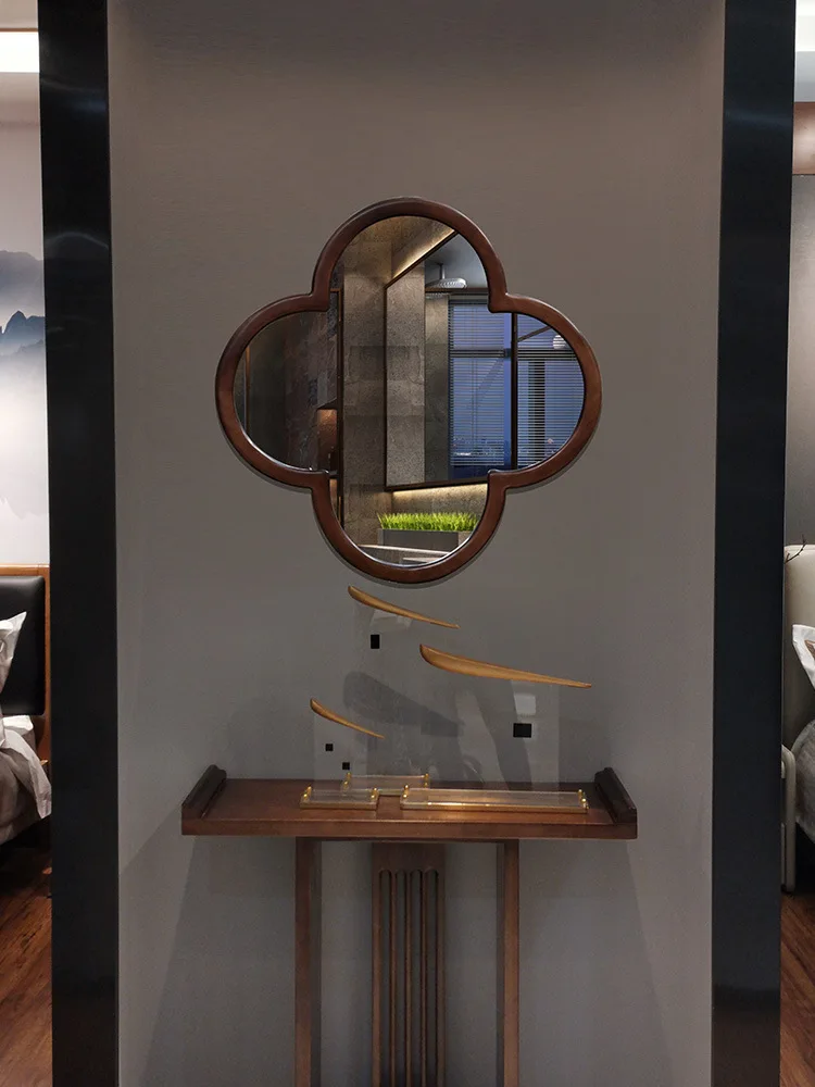 مدخل مرآة من الخشب الصلب لتزيين مدخل غرفة النوم من الخشب الصلب