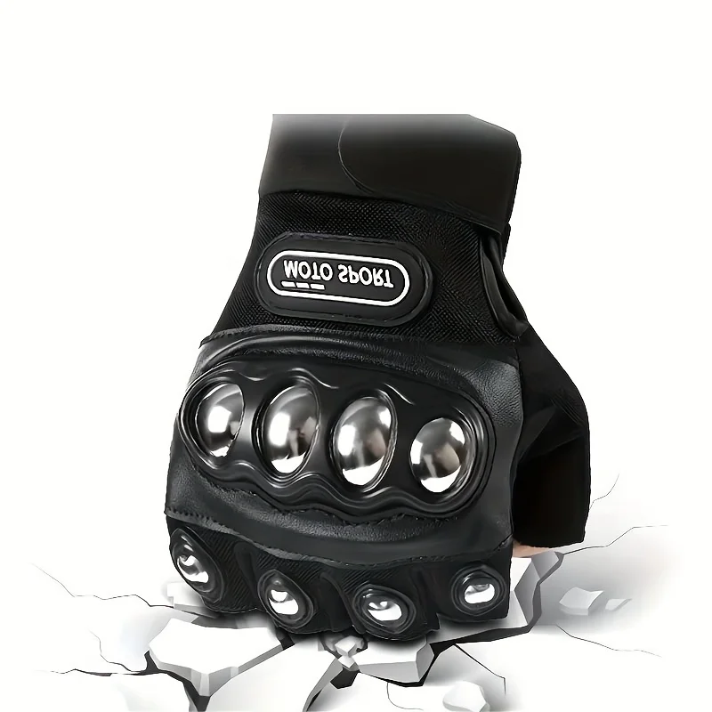 قفازات تكتيكية بمفصل صلب للدراجات النارية للرجال والنساء، والرياضات الخارجية وركوب الدراجات والتدريب على ركوب الدراجات، وقفازات واقية من الفولاذ الأسود