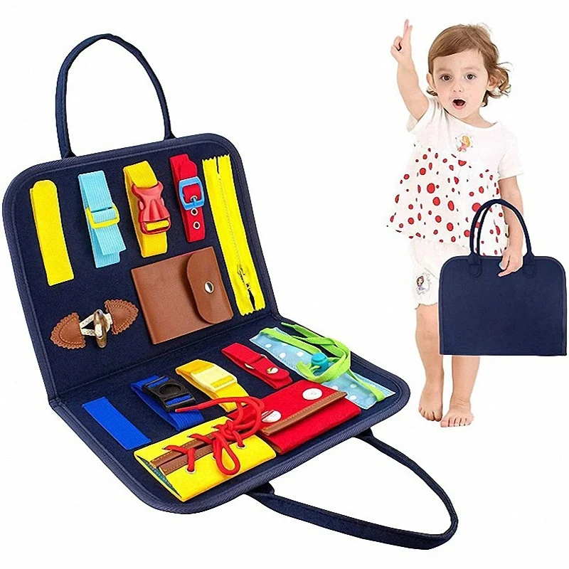 Toddler Busy Board Montessori Toys For Kids 2 3 4 Years Old Sensory Toys Preschool Activities Educational Travel Learning Toys