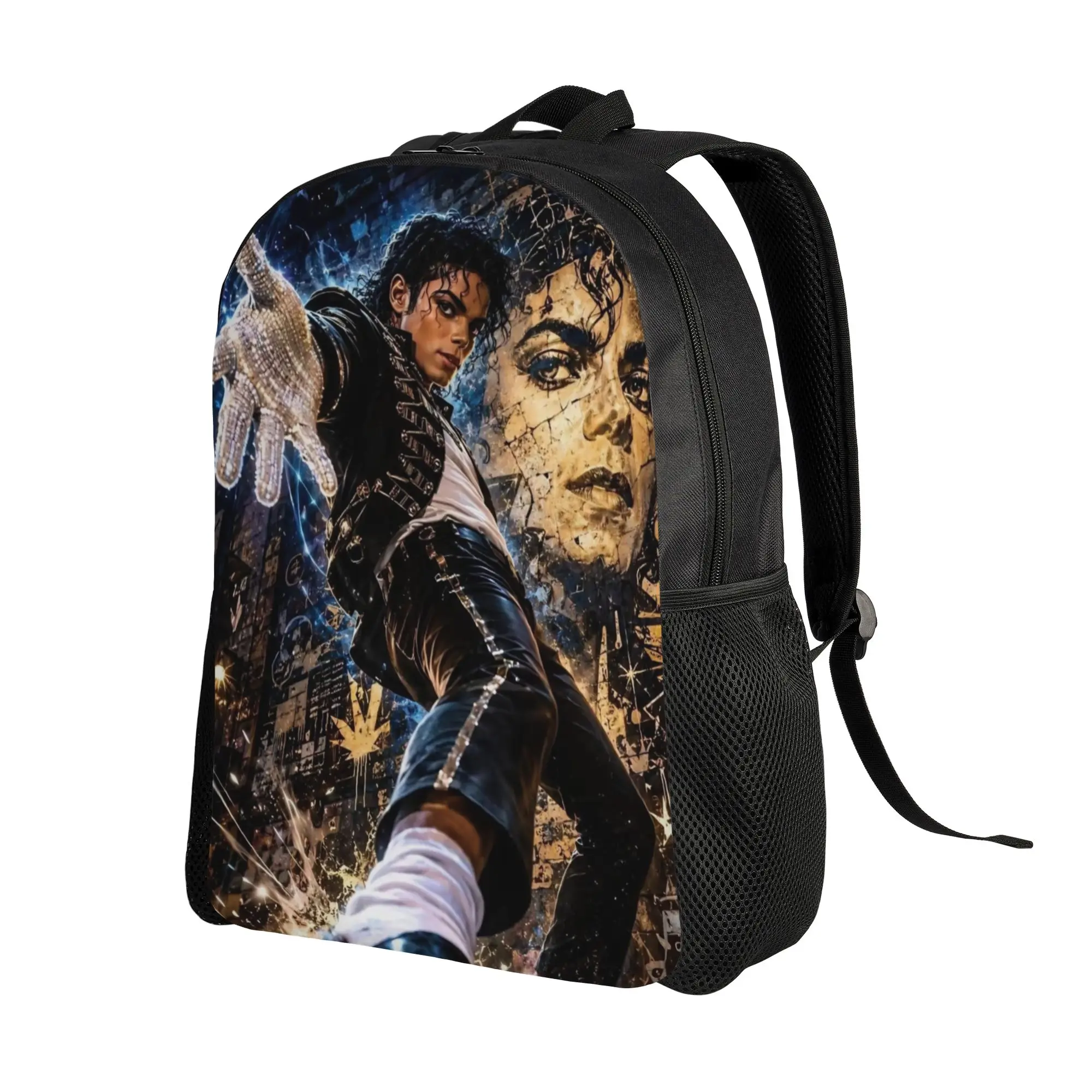M-Michaels MJ King Music Cool Backpack Gift Student Business  Daypack for Men Women Laptop Shoulder Bag