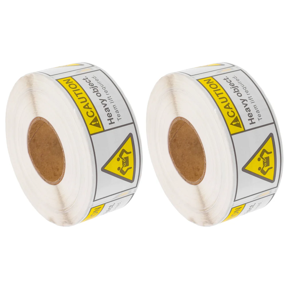 2 Rolls Overweight Sticker Caution Heavy Object Stickers Tag Team Lift Labels For Moving Boxes Packing