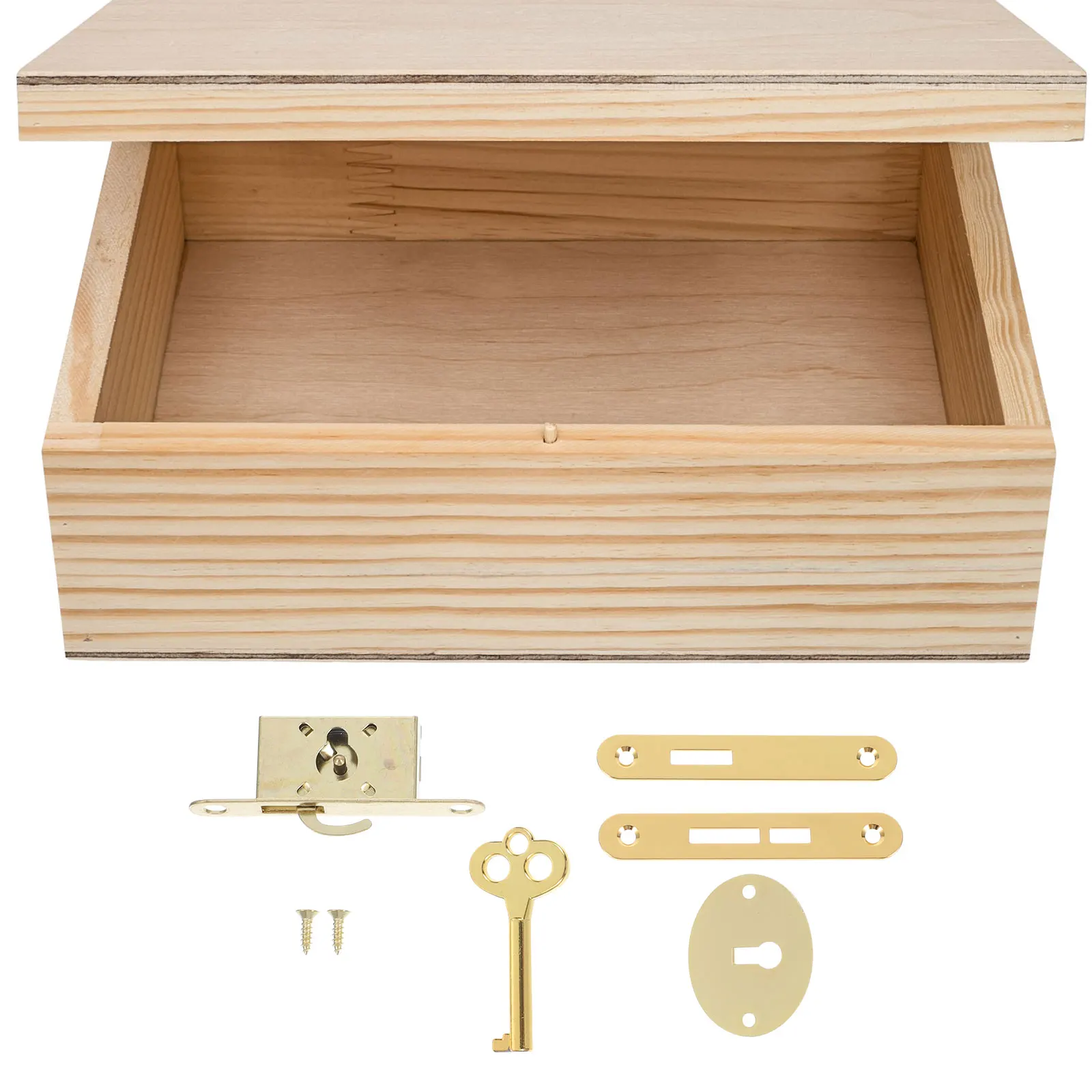 

2 set Hidden Zinc Alloy Lock For Wooden Box Vintage Cabinet Jewelry Gift Wine Tool Box Security Hardware Fittings
