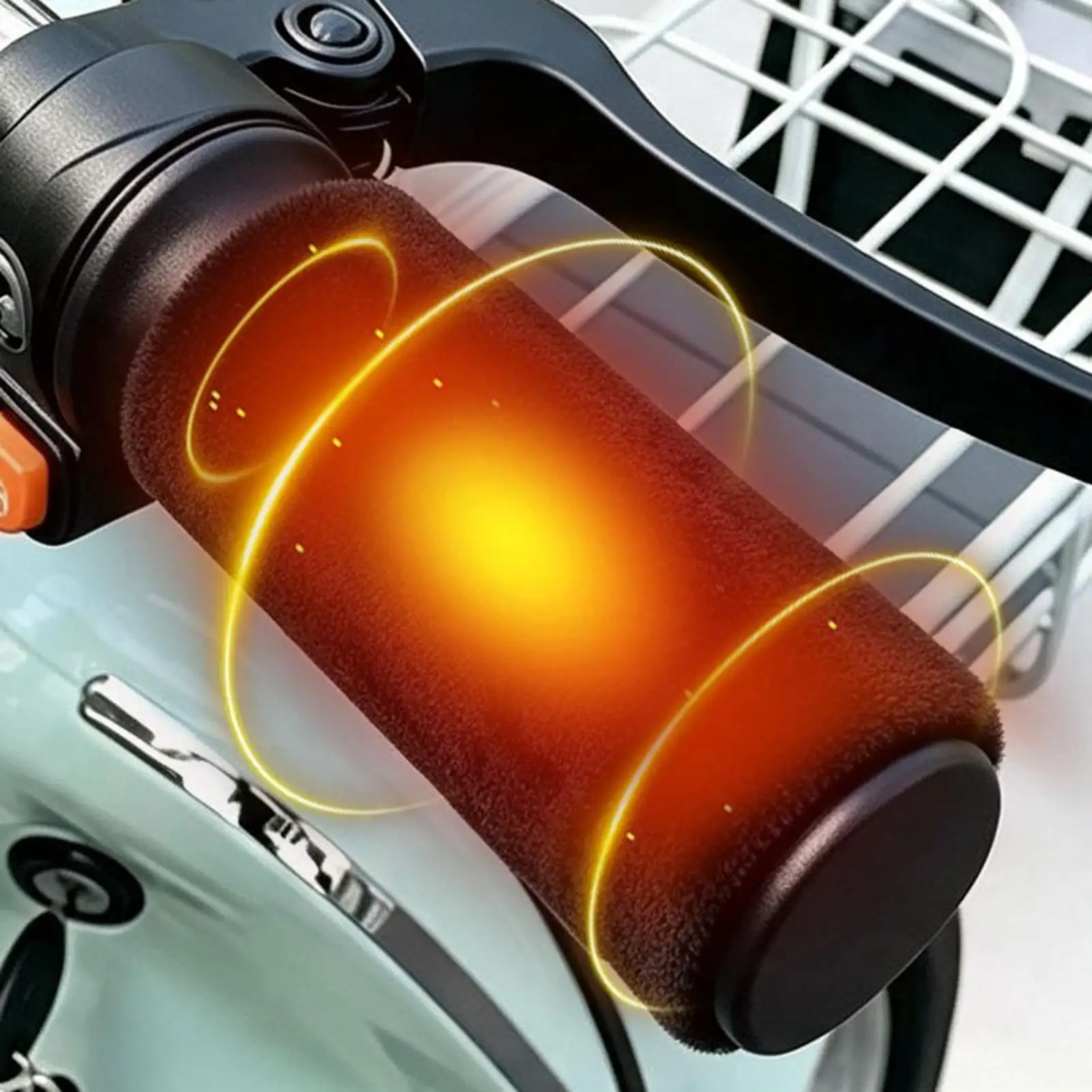 Heated Grip Covers 3 Heat Levels Adjustable Auto Shut-Off Motorcycle Handlebar Pad For Winter Sports Motorcycling Gardening