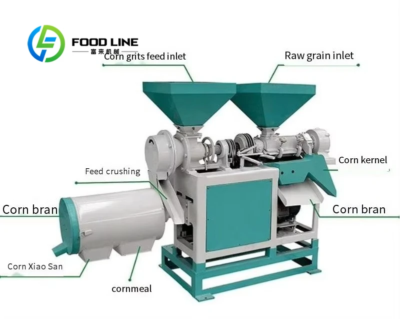 

500kg/h Diesel Engine Maize Flour Milling Machine Small Scale Corn Grits Making Machine