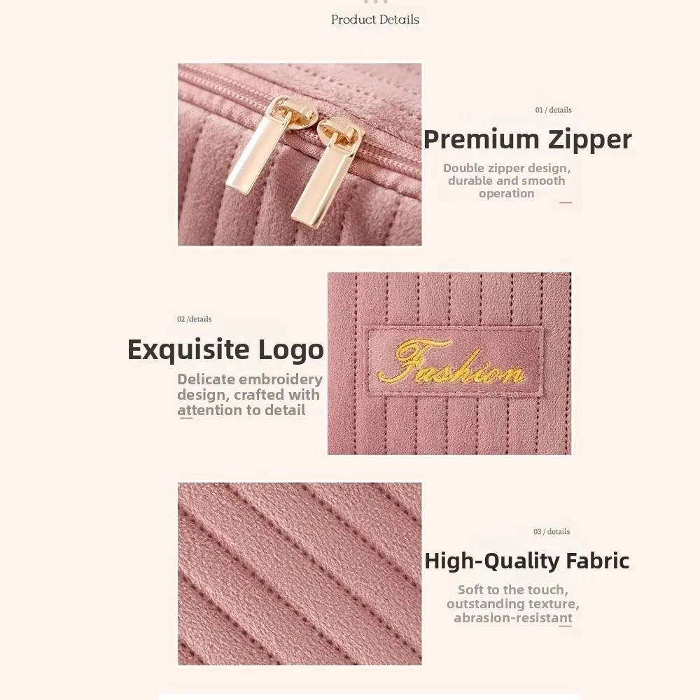 Bolsa de maquillaje de pie para mujer, organizador de cosméticos multifuncional de estilo Vertical, bolsa de equipaje de viaje de gran capacidad con múltiples compartimentos