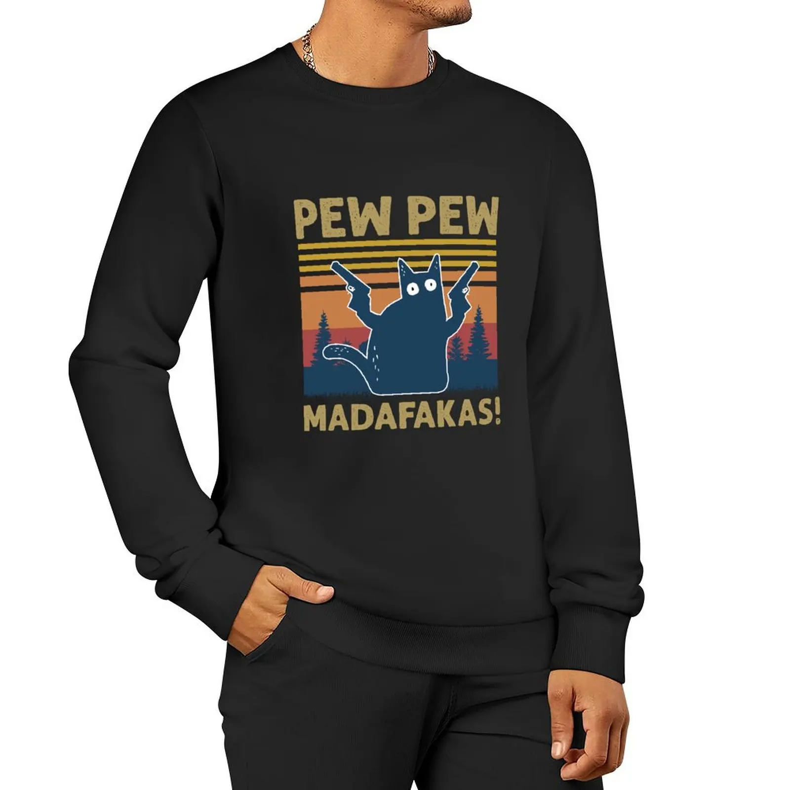 PEW PEW MADAFAKAS! Pullover Hoodie tracksuits sweatshirts for men