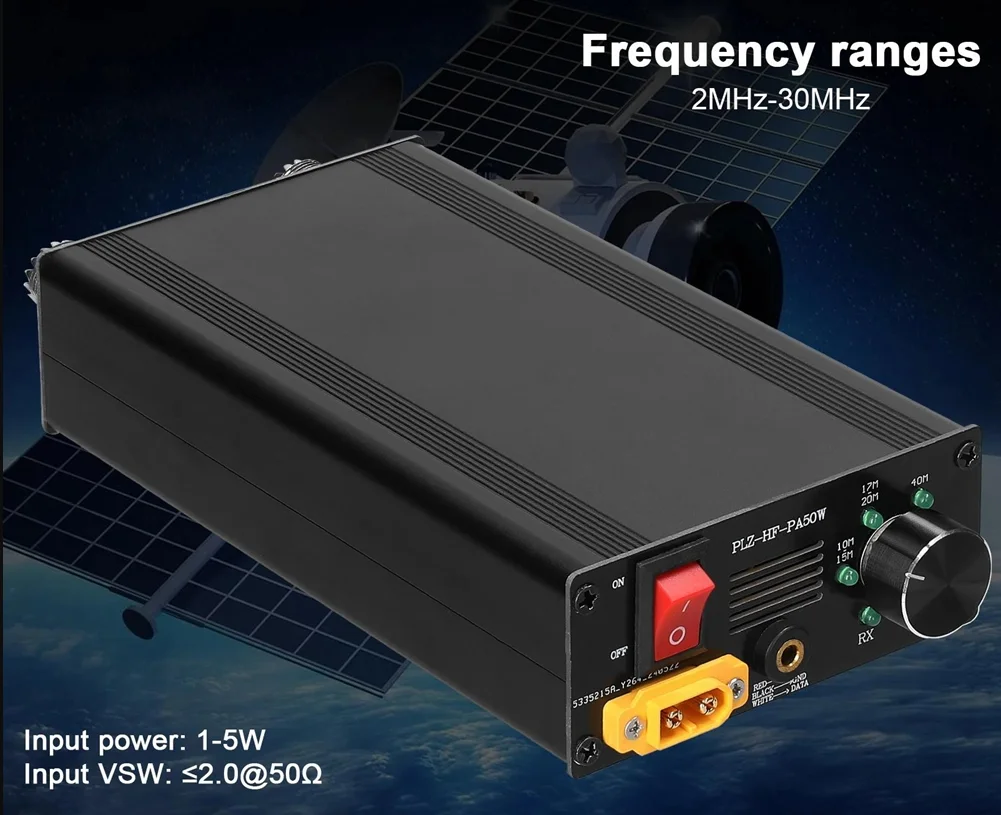 2MHz-30MHz 50W RF パワーアンプ短波ラジオパワーアンプ、4 レベル