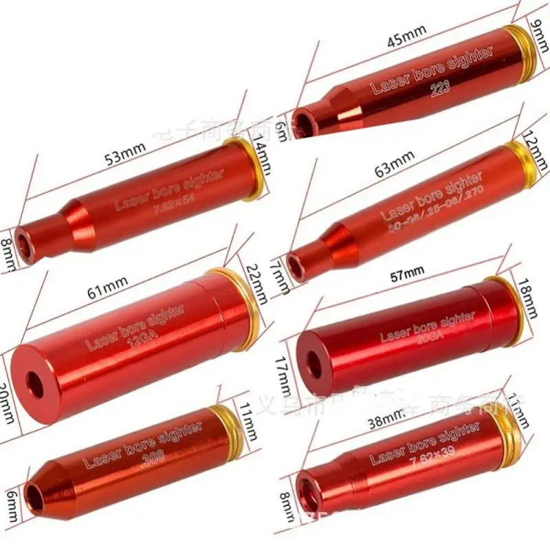 12 Gauge Caliber Laser Bore sight Training for 177 9mm Hunting Gun Laser 12GA 20GA .223 .308 7.62x39 Boresighter