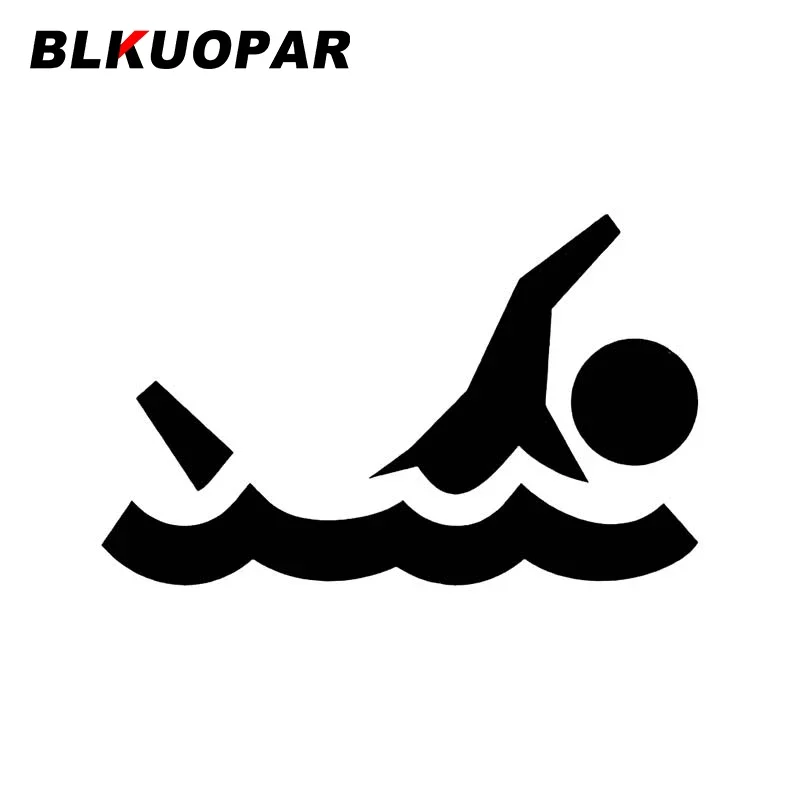 BLKUOPAR Swimming Car Stickers Waterproof Decal Creative Car Assessoires Motorcycle Refrigerator Anime Funny Scratch-Proof Decor