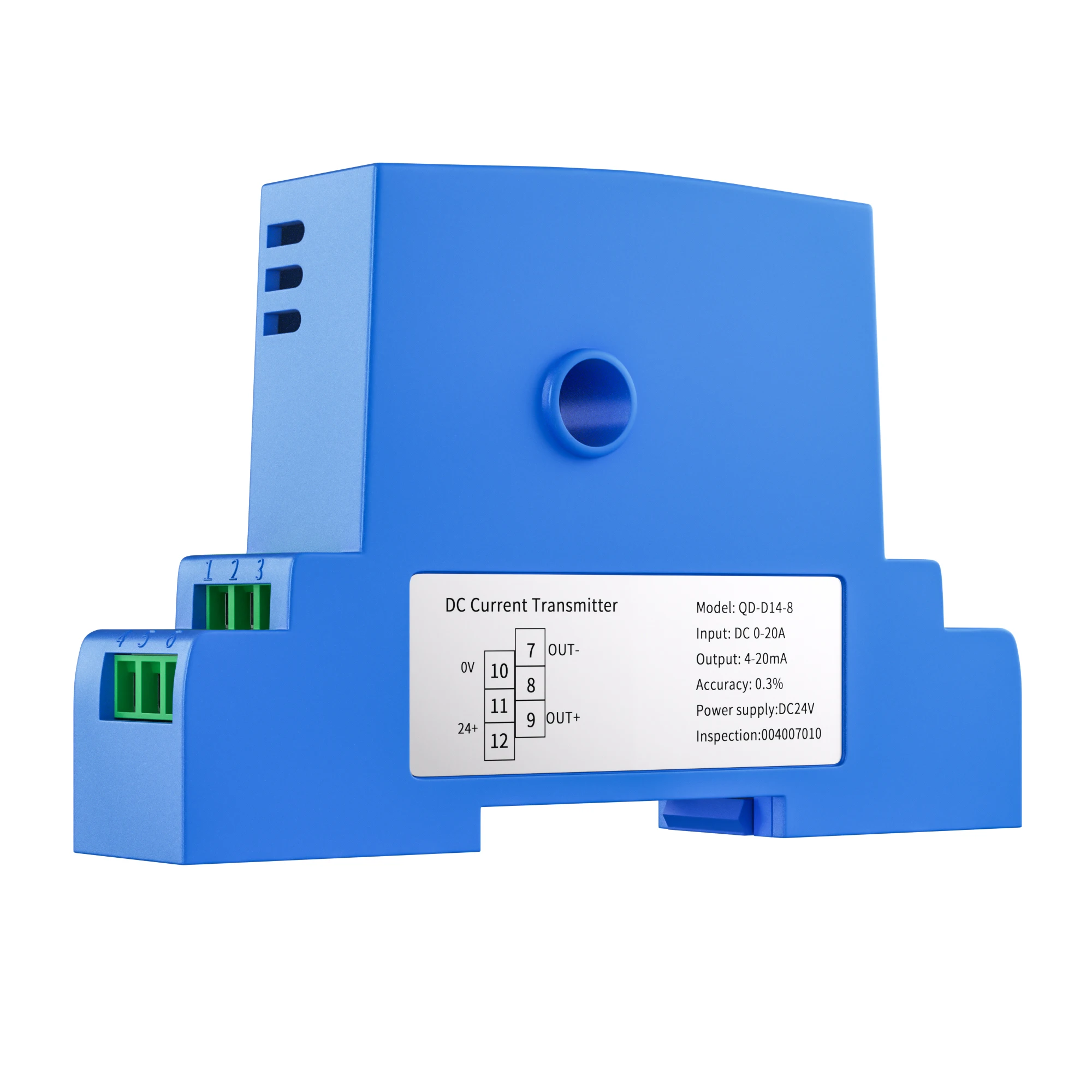 التيار المتناوب 100A الاستشعار الحالي 24VDC 10A 30A 50A 150A تيار مستمر الارسال الحالي 4-20mA 0-5V 0-10V محول التيار