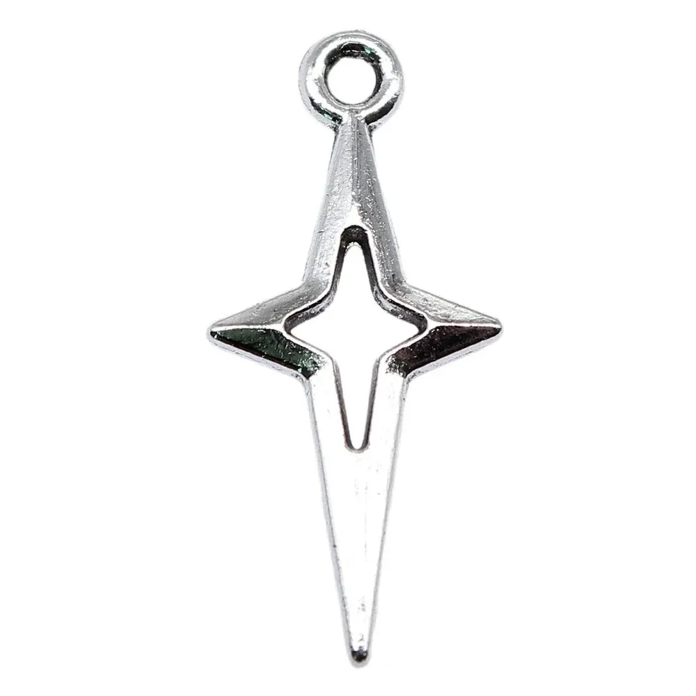 40pcs/bag Antique Silver Color Start Charms for DIY Making Jewelry Accessories