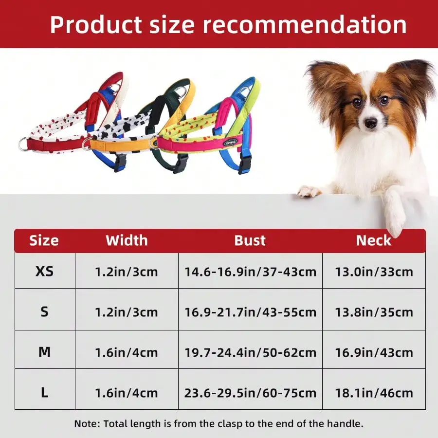 Fashion Pattern No-Pull Dog Harness, Escape Proof Soft Padded Vest with Handle for Small Medium Dogs, Breathable Mesh Outdoor