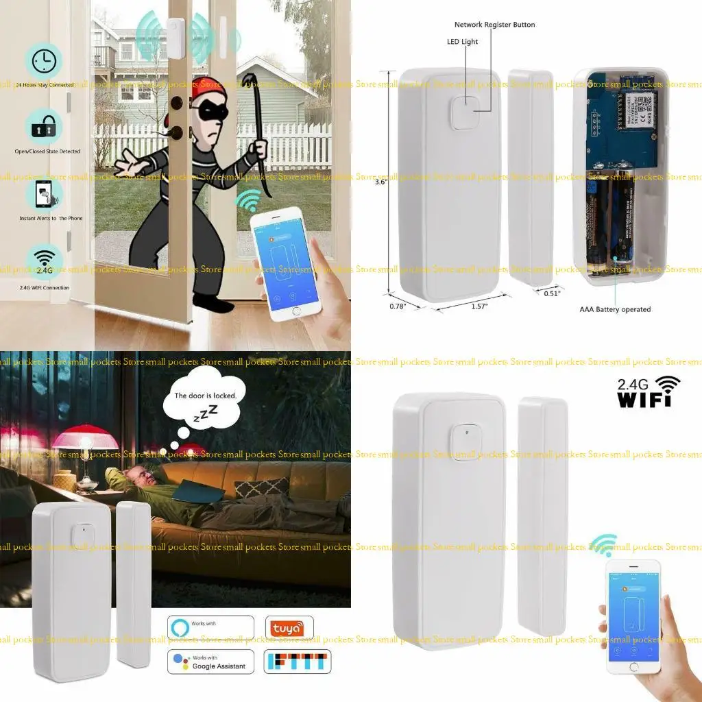 

R1WD WiFi Door Window Detector Window Door Detector Home Security Burglar Alarm Real-time