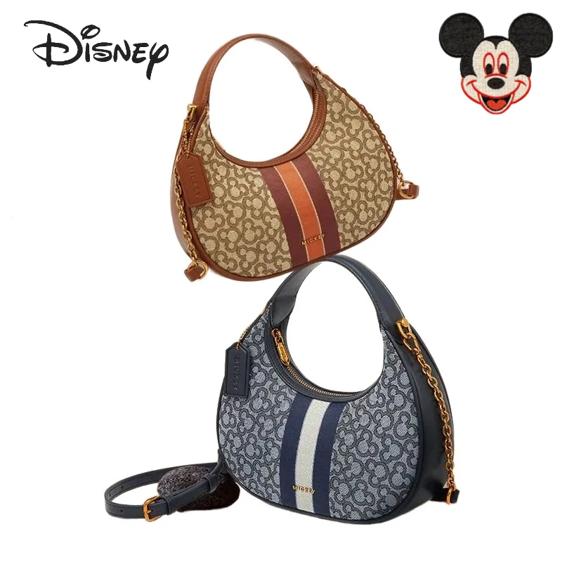 

Милая сумка подмышки на одно плечо с рисунком Микки Диснея, элитная минималистичная сумка-тоут для девочек, рождественский подарок на Хэллоуин