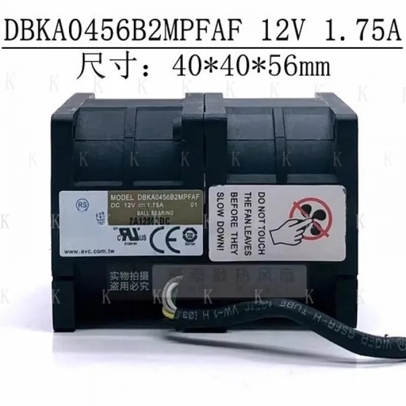 

C FOR AVC DBKA0456B2MPFAF 4056 DC12V 1.75A Server Cooling Fan