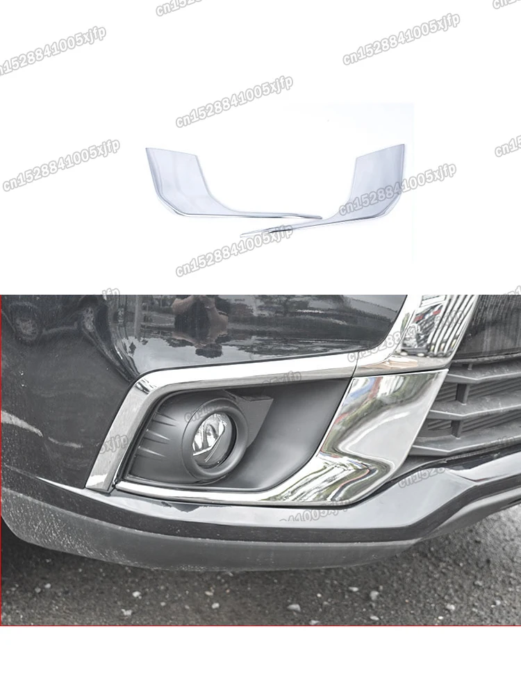 shiny silver mirror surface car front cornor trims for mitsubishi rvr outlander sport asx 2016 2017 2018 accessories styling