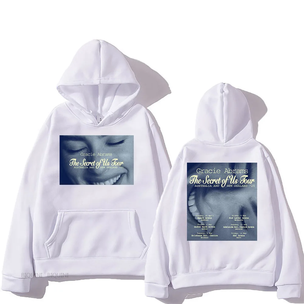 The Secret of Us Tour Australia and New Zealand 2025 Hoodies Singer Gracie Abrams Sweatshirts Men Clothes Hooded Winter Pullover