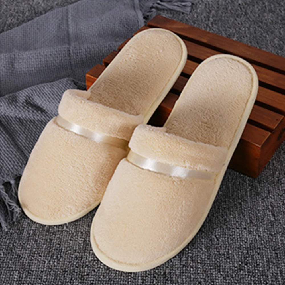 Spring Home Slippers Warm Women Shoes Faux fur Hotel Slippers Women Men Plush slides Indoor Bedroom Non-Slip Floor Slipper