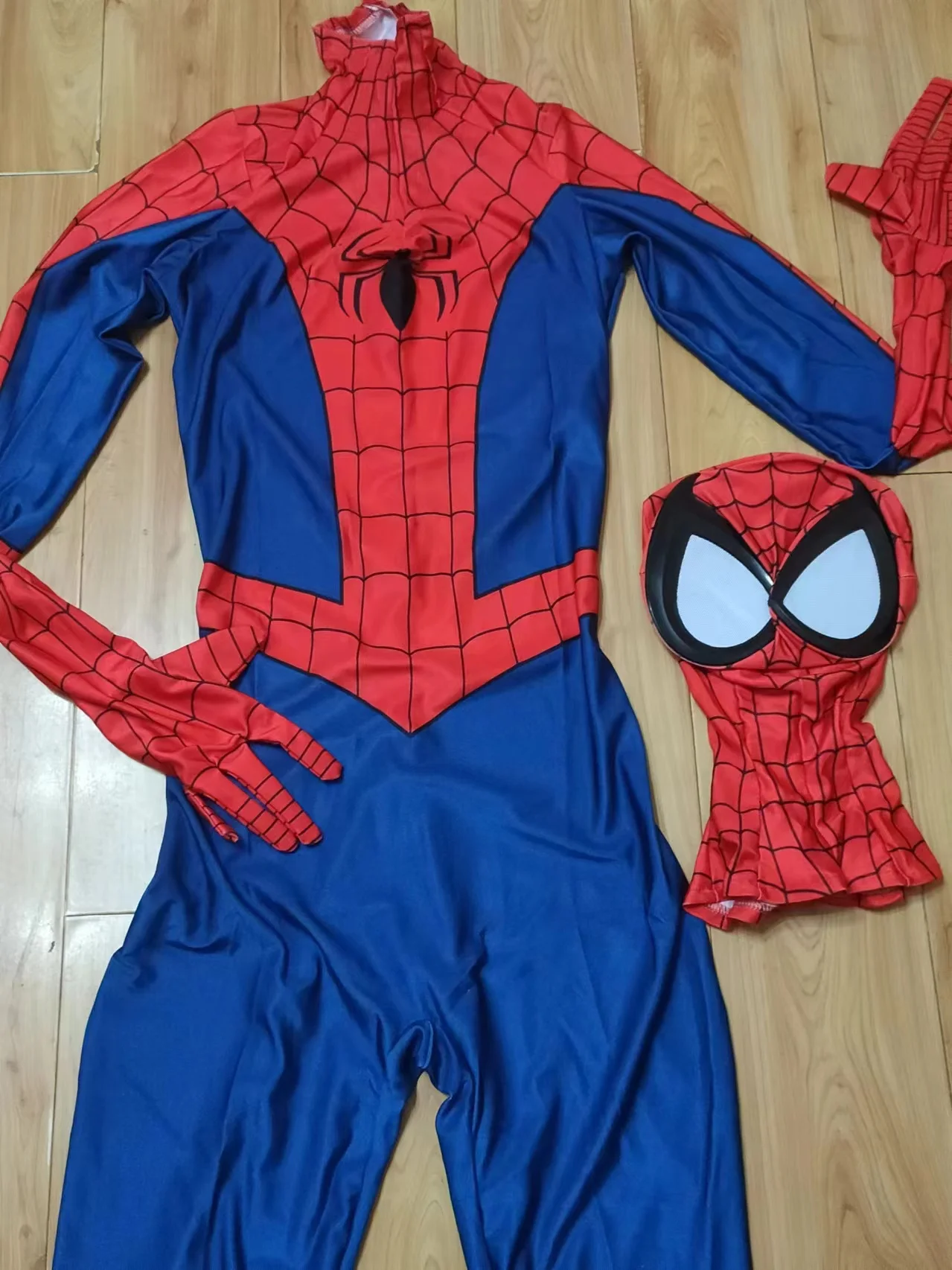 

Ultimate Spider Cosplay Costume Peter Parker Zentai Superhero Spandex Bodysuit Suit Spidey Outfits Halloween Costume Adult