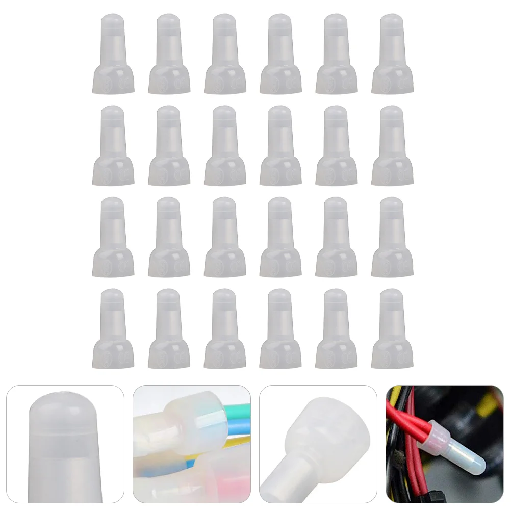 1000 Pcs Closed End Crimp Connectors Wire Caps Terminals Crimps Wiring Connector White Insulation Nylon Housing Aluminum Core