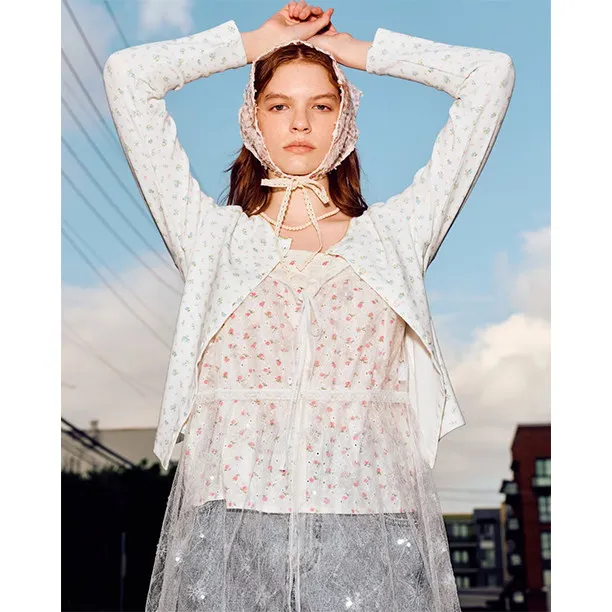 

Sweet Little Island 25 Summer 3D Embroidery Adjustable Thin Strap Women's Csole Top Cotton 00% Loose Fit Color